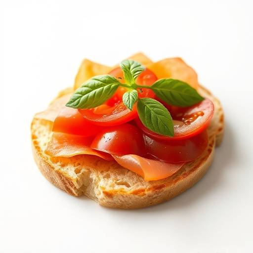 Tostada con tomate y jamón serrano